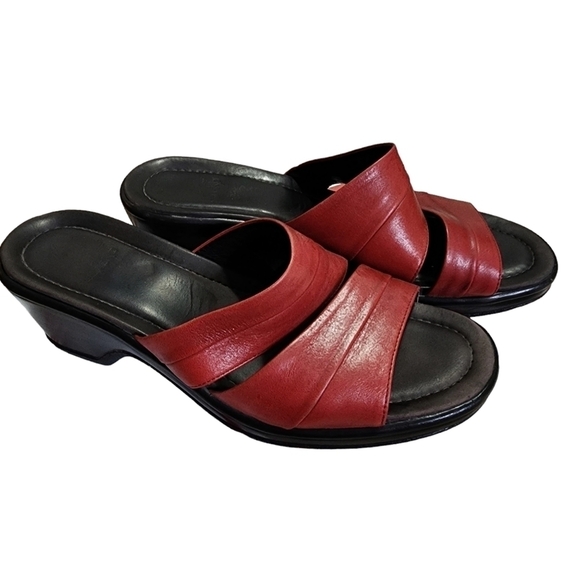 Dansko Red Sandal Slide Wedge Heel - EUR 41, (10.5 US) - Picture 2 of 7